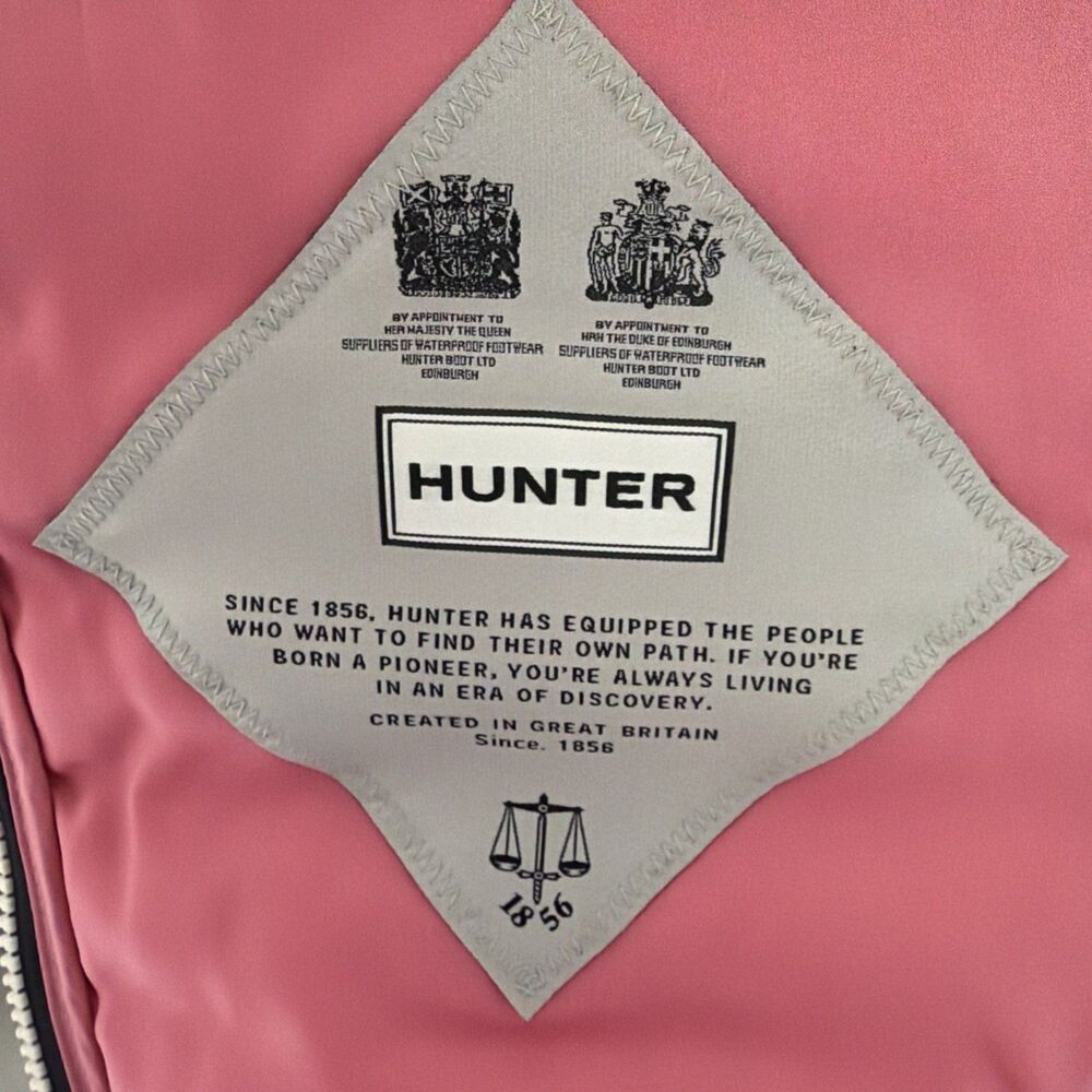Hunter Pink Thin Down Layer QuiltedPuffer Jacket Coat medium - Picture 9 of 9